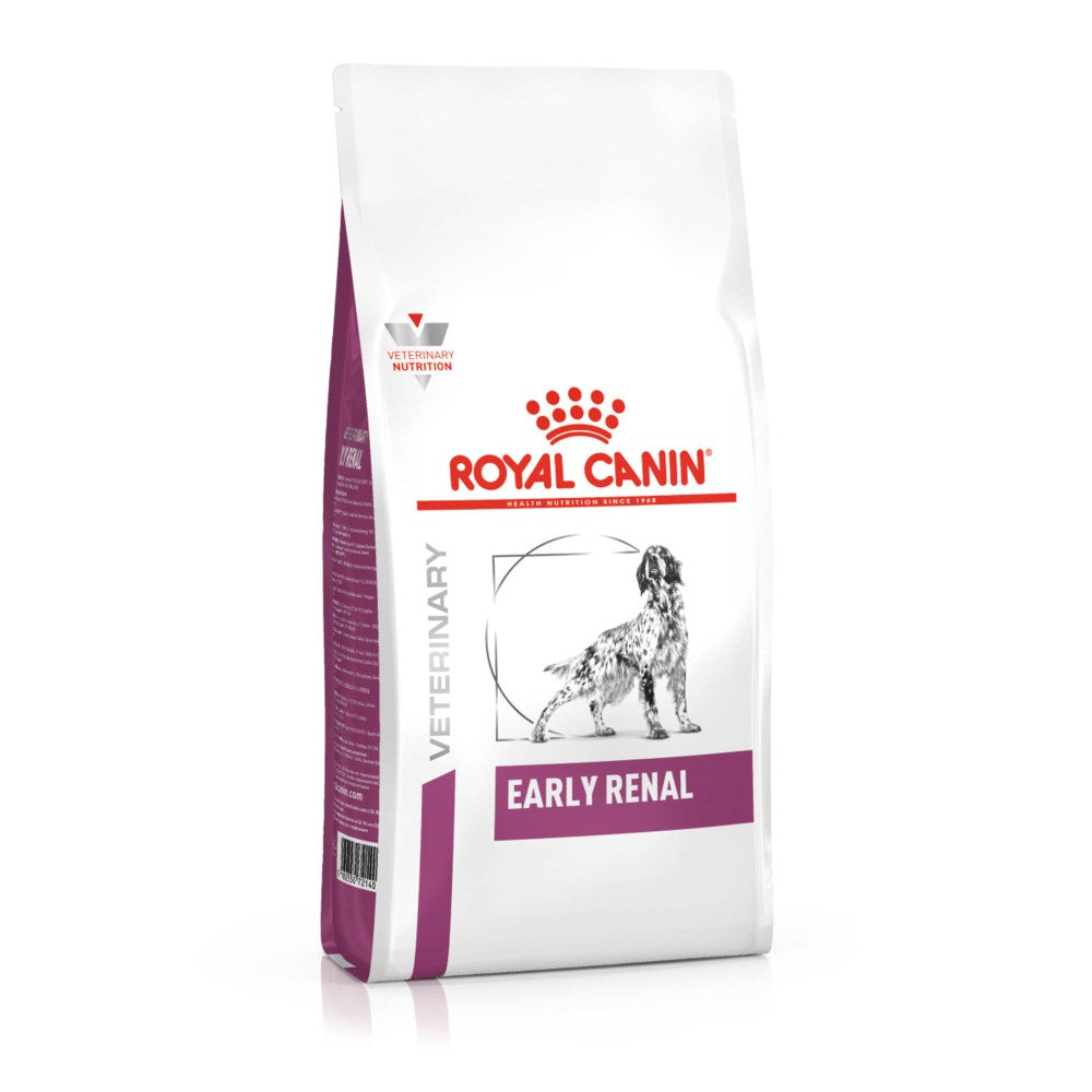 Royal Canin Veterinary Diet Early Renal dog food package on a white background