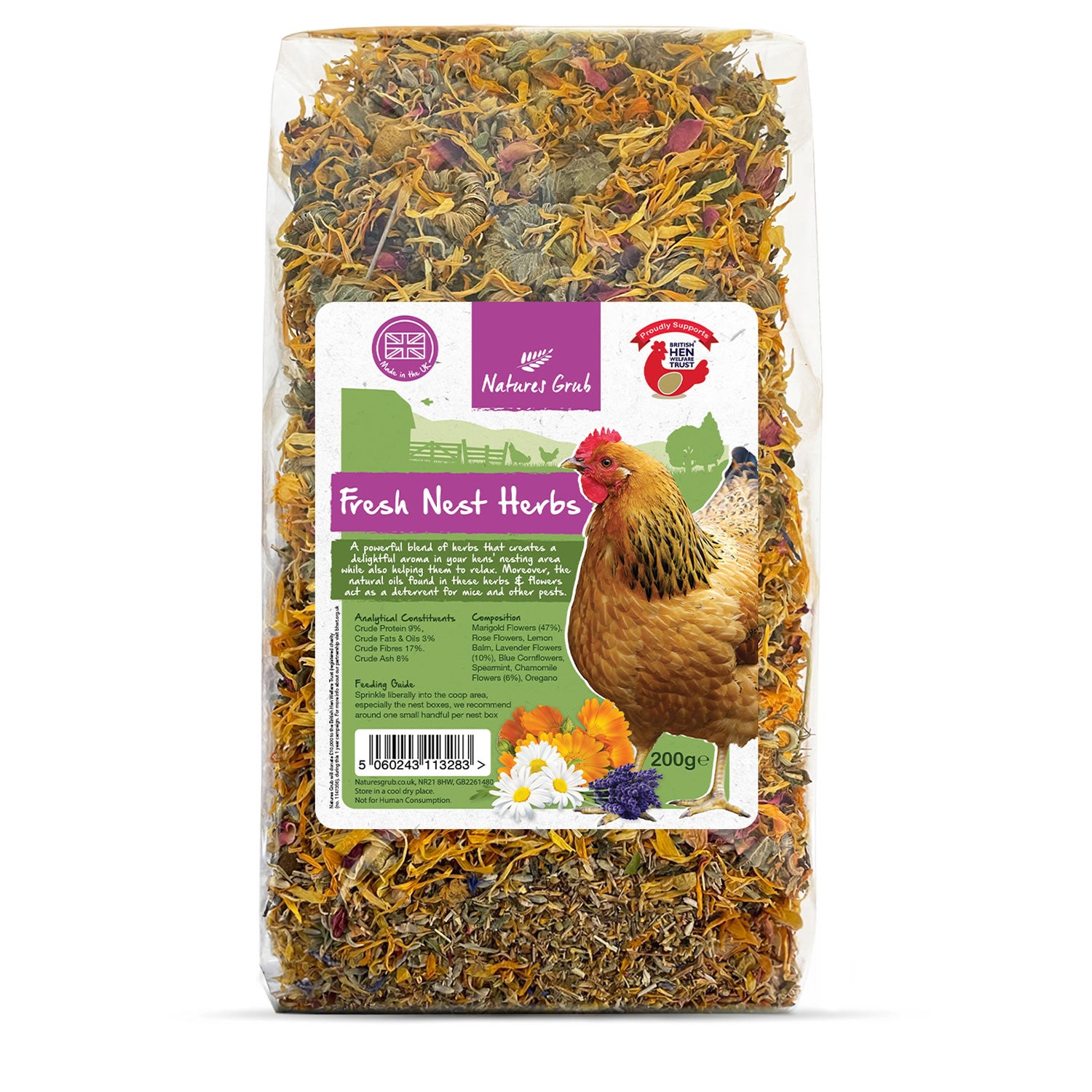 Nature's Grub Fresh Nest Herbs 200g