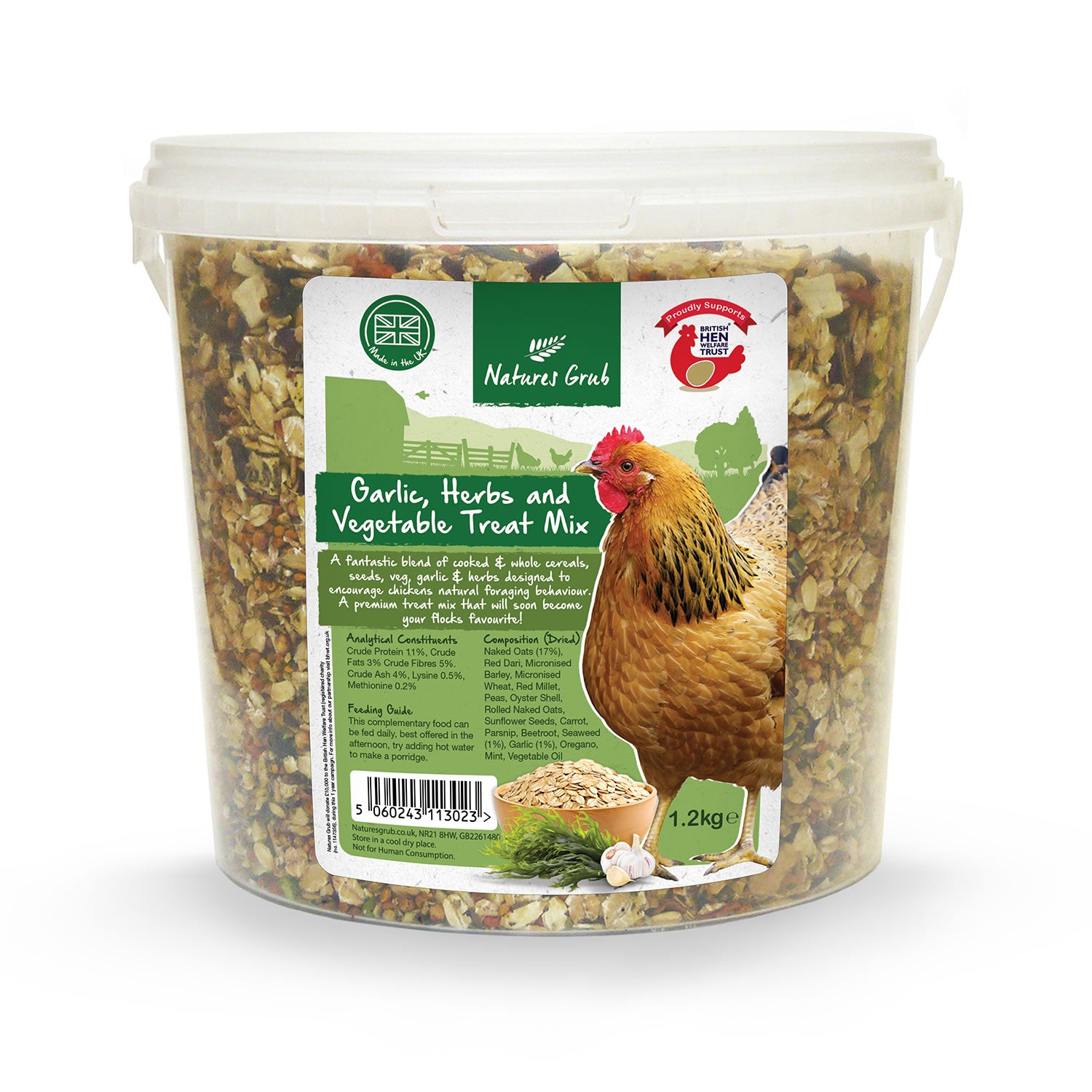 Nature's Grub Garlic,Herbs & Vegetable Treat Mix 1.2 Kg
