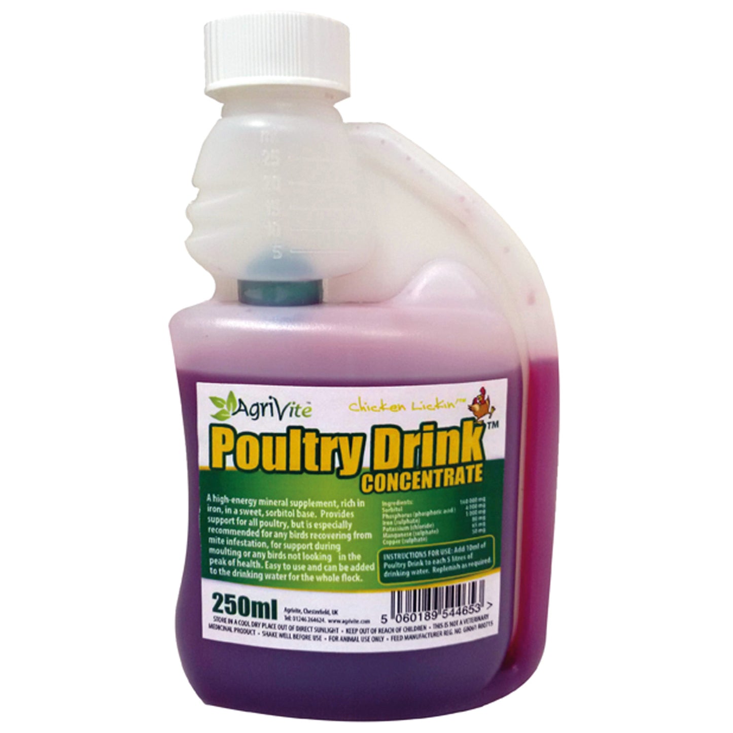 AgriVite Chicken Lickin' Poultry Drink Concentrate 250ml