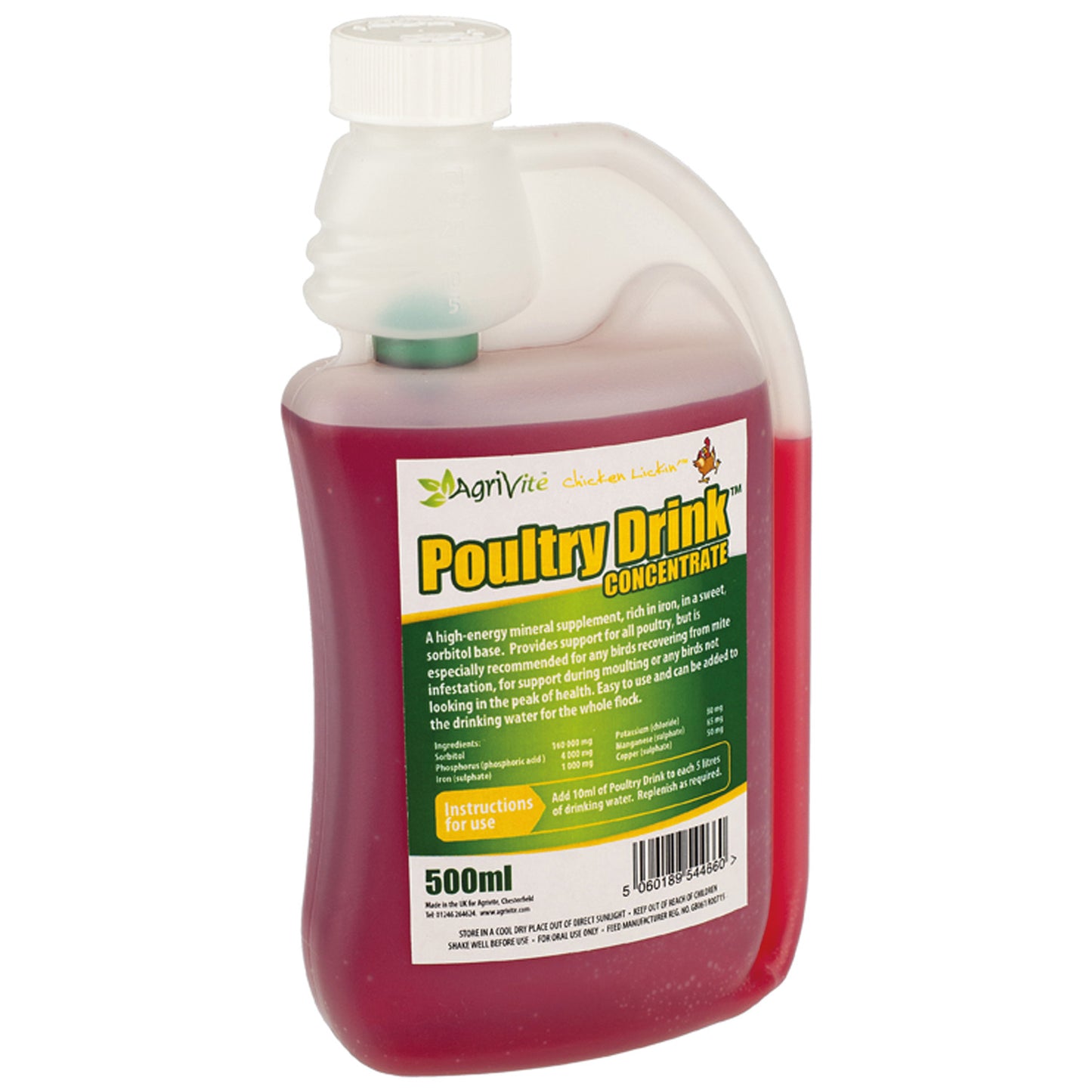 AgriVite Chicken Lickin' Poultry Drink Concentrate 500ml
