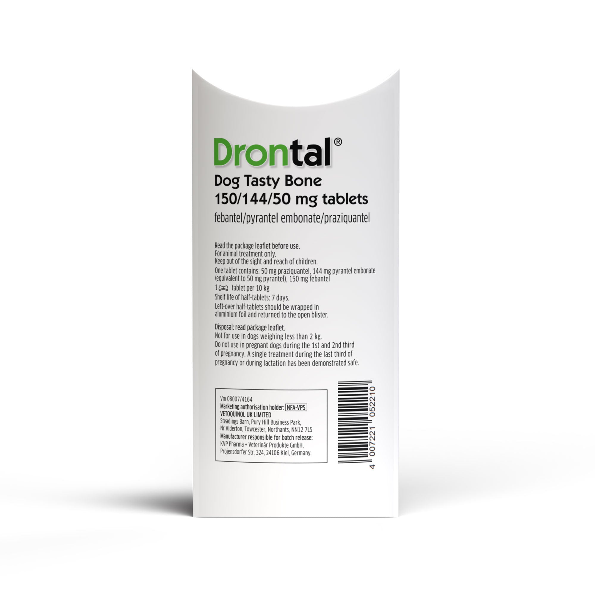 Drontal Tasty Bone Wormer Tablets for Small & Medium Dogs - 2 to 20kg All Pack Sizes