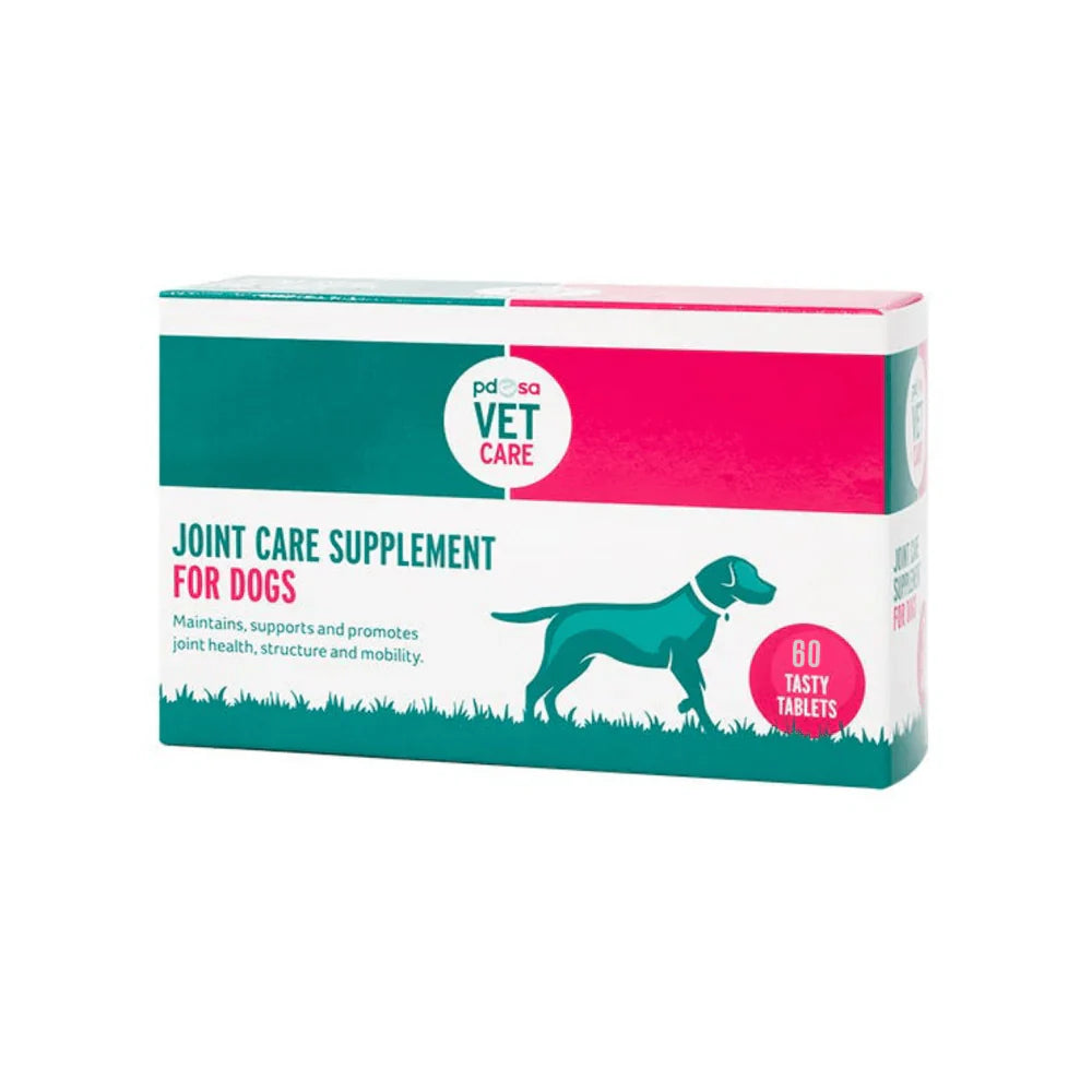 Box of PDSA Vet Care Joint Care Supplement for dogs on a white background