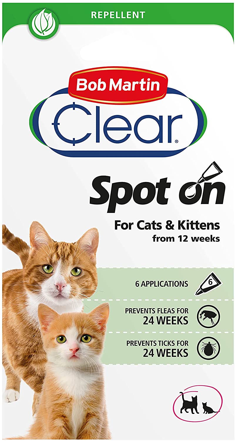 Bob Martin Clear Spot On Flea & Tick Repellent for Cats Pet on Party